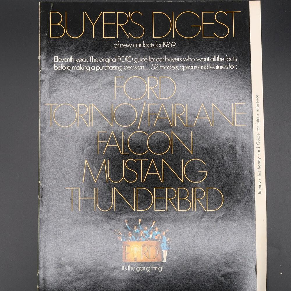 Ford Buyers Digest of New Car Facts For 1969 Vintage Original Advertisement